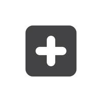 Add icon Symbol mark in filled style vector