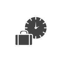 Office hours icon Symbol mark in filled style vector