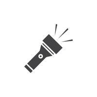 Flashlight icon Symbol mark in filled style vector