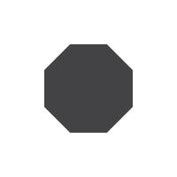 Octagon icon Symbol mark in filled style vector
