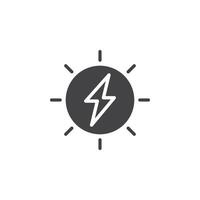 Alternative energy icon Symbol mark in filled style vector