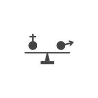 Equality icon Symbol mark in filled style vector
