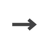 Arrow right icon Symbol mark in filled style vector