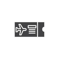 Flight tickets icon Symbol mark in filled style vector