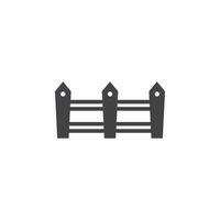 Fence icon Symbol mark in filled style vector
