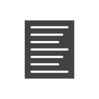 Align left icon Symbol mark in filled style vector
