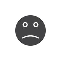 Sad icon Symbol mark in filled style vector