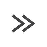 Fast forward icon Symbol mark in filled style vector