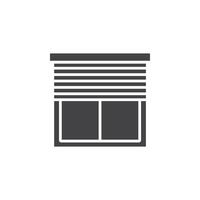Jalousie icon Symbol mark in filled style vector