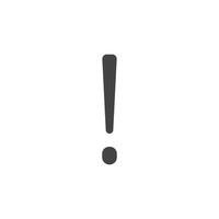 Exclamation icon Symbol mark in filled style vector