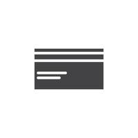 Credit card icon Symbol mark in filled style vector