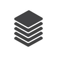 Layers icon Symbol mark in filled style vector