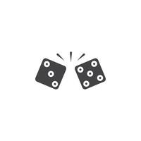 Dice Icon Symbol mark in filled style vector