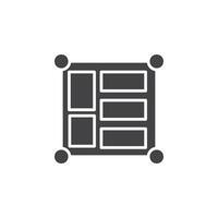 Layout icon Symbol mark in filled style vector