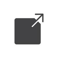 External link icon Symbol mark in filled style vector