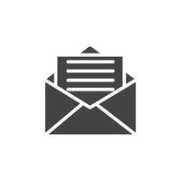 Envelope icon Symbol mark in filled style vector