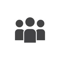 Community icon Symbol mark in filled style vector