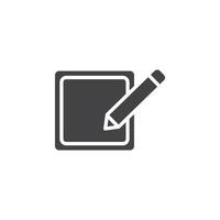 Edit icon Symbol mark in filled style vector