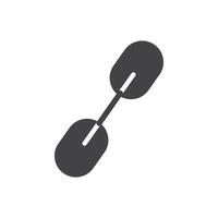 Link icon Symbol mark in filled style vector