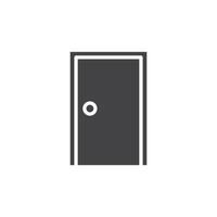 Door icon Symbol mark in filled style vector