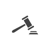 Law icon Symbol mark in filled style vector