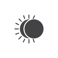 Eclipse icon Symbol mark in filled style vector