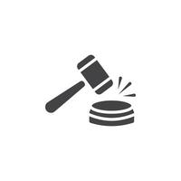 Court decision icon Symbol mark in filled style vector