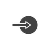 Log in icon Symbol mark in filled style vector