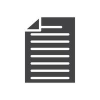 Document icon Symbol mark in filled style vector