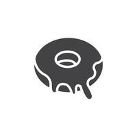Doughnut icon Symbol mark in filled style vector