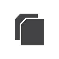 Copy icon Symbol mark in filled style vector