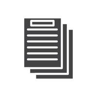 Documents icon Symbol mark in filled style vector