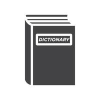 Dictionaries icon Symbol mark in filled style vector