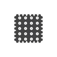 Crackers icon Symbol mark in filled style vector
