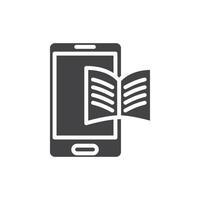 E learning icon Symbol mark in filled style vector