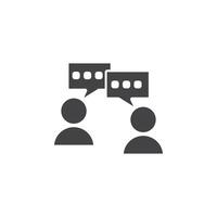 Conversation icon Symbol mark in filled style vector