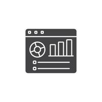 Dashboard icon Symbol mark in filled style vector