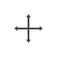 Drag icon Symbol mark in filled style vector