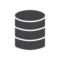 Database icon Symbol mark in filled style vector