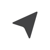 Cursor icon Symbol mark in filled style vector