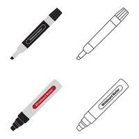 whiteboard marker icon design vector