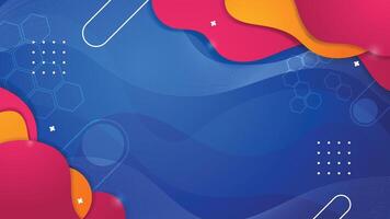 Abstract background with colorful shapes and bubbles vector