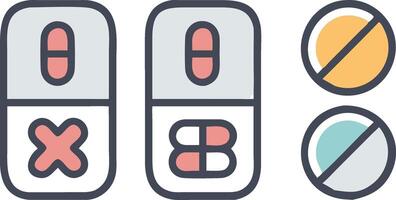pills and pills icons, illustration vector