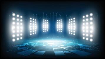 Abstract technology background stadium stage hall vector