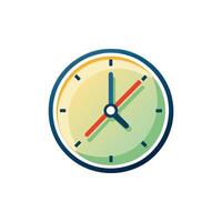 Time clock isolated icon for web design. Simple and clean illustration, perfect for time-related projects, apps, and user interfaces. Minimalist design for versatile use. vector