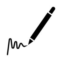 Black Signature icon vector