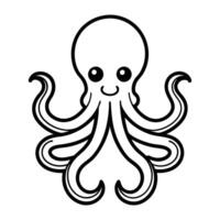 octopus icon silhouette , illustration on a white background isolated on white background. vector