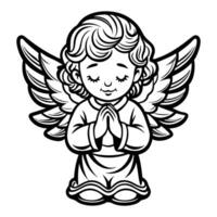 A smiling angel will add happiness to any project. vector