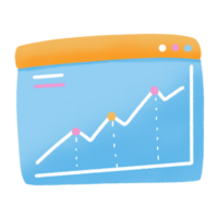 uma gráfico gráfico em uma computador tela png