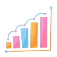 A graph chart with a bar chart png
